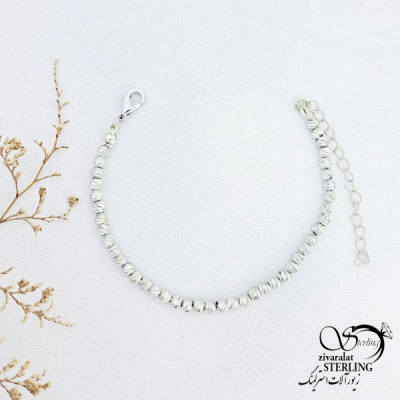 دستبند البرنادو سفید طرح طلا کد 13428