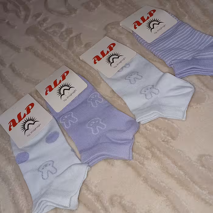 جوراب مچی مارک آلپ سفید و بنفش