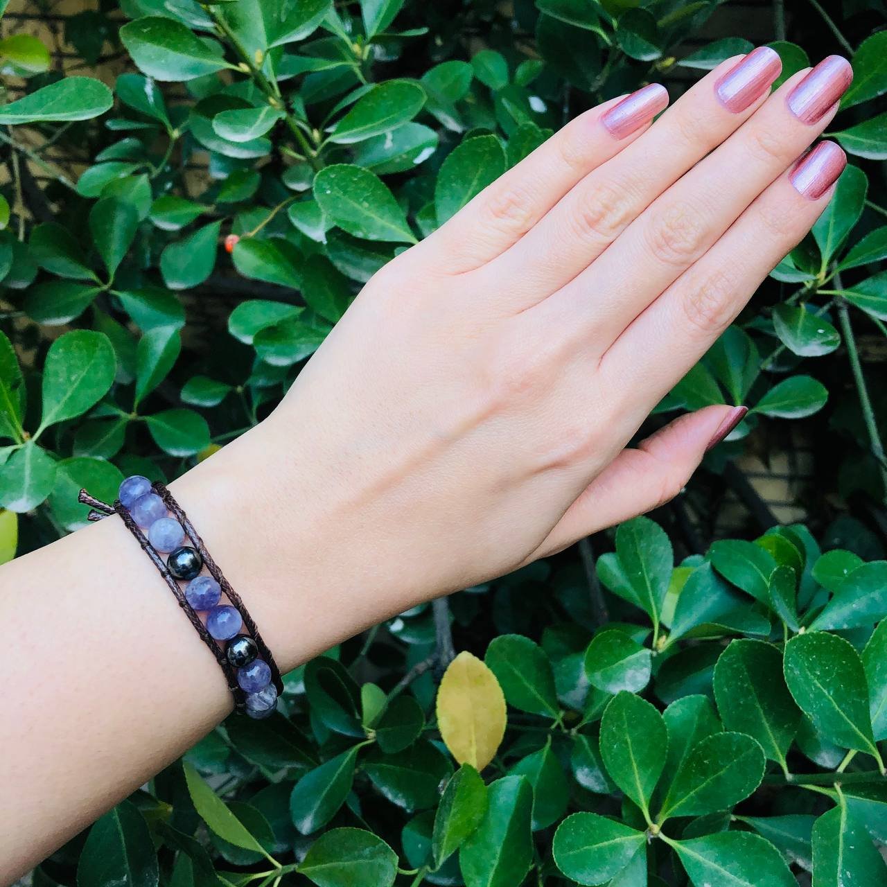 دستبند امیتیست حدید با چرم مصنوعی