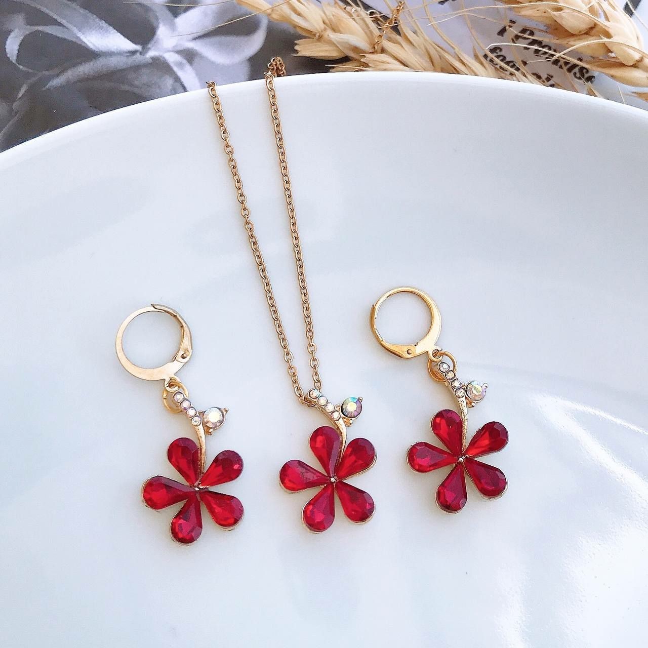 نیم ست جواهری استیل