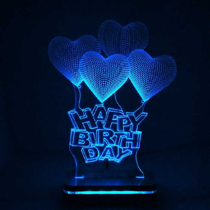 چراغ خواب طرح تبریک تولد مدل کلید دار سان لیزر