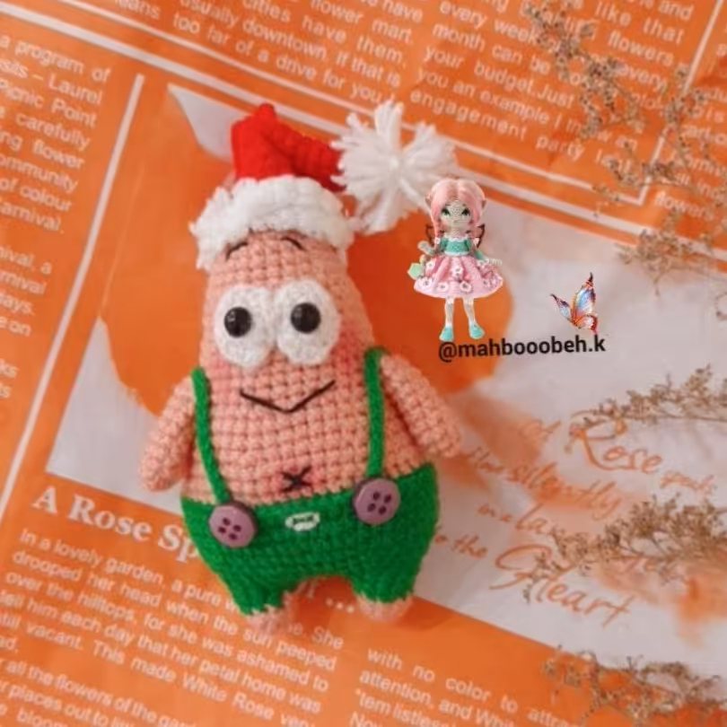 پاتریک جاکلیدی عروسک  بافتنی  12 سانت