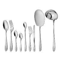 سرویس قاشق و چنگال 12 نفره ناب استیل طرح امپریال استیل براق (57 پارچه)