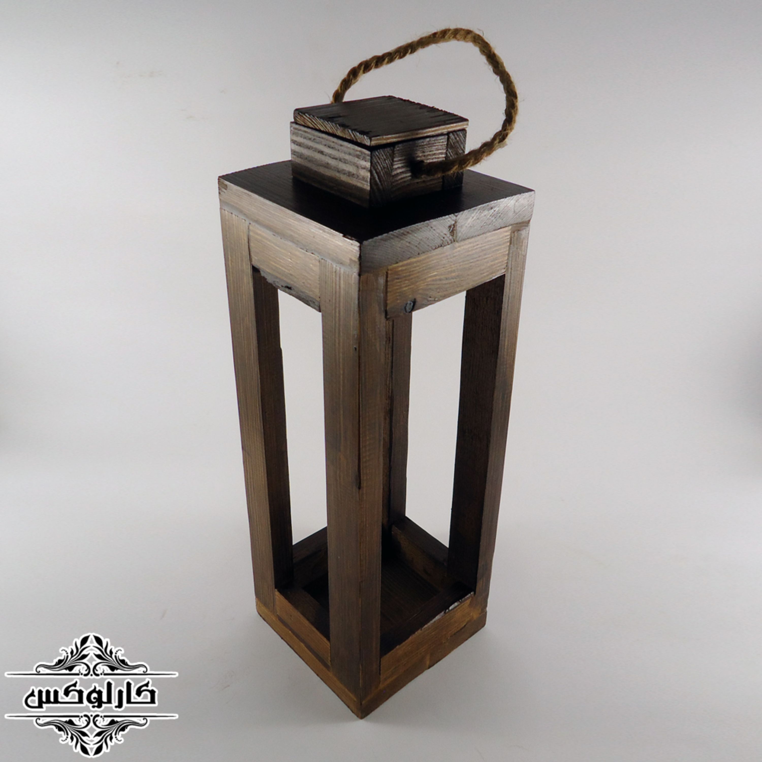 فانوس چوبی ساده 20 سانت