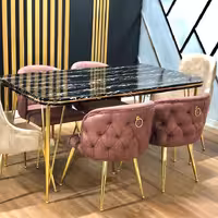 ناهارخوری 6 نفره مدل چستر پایه فلز