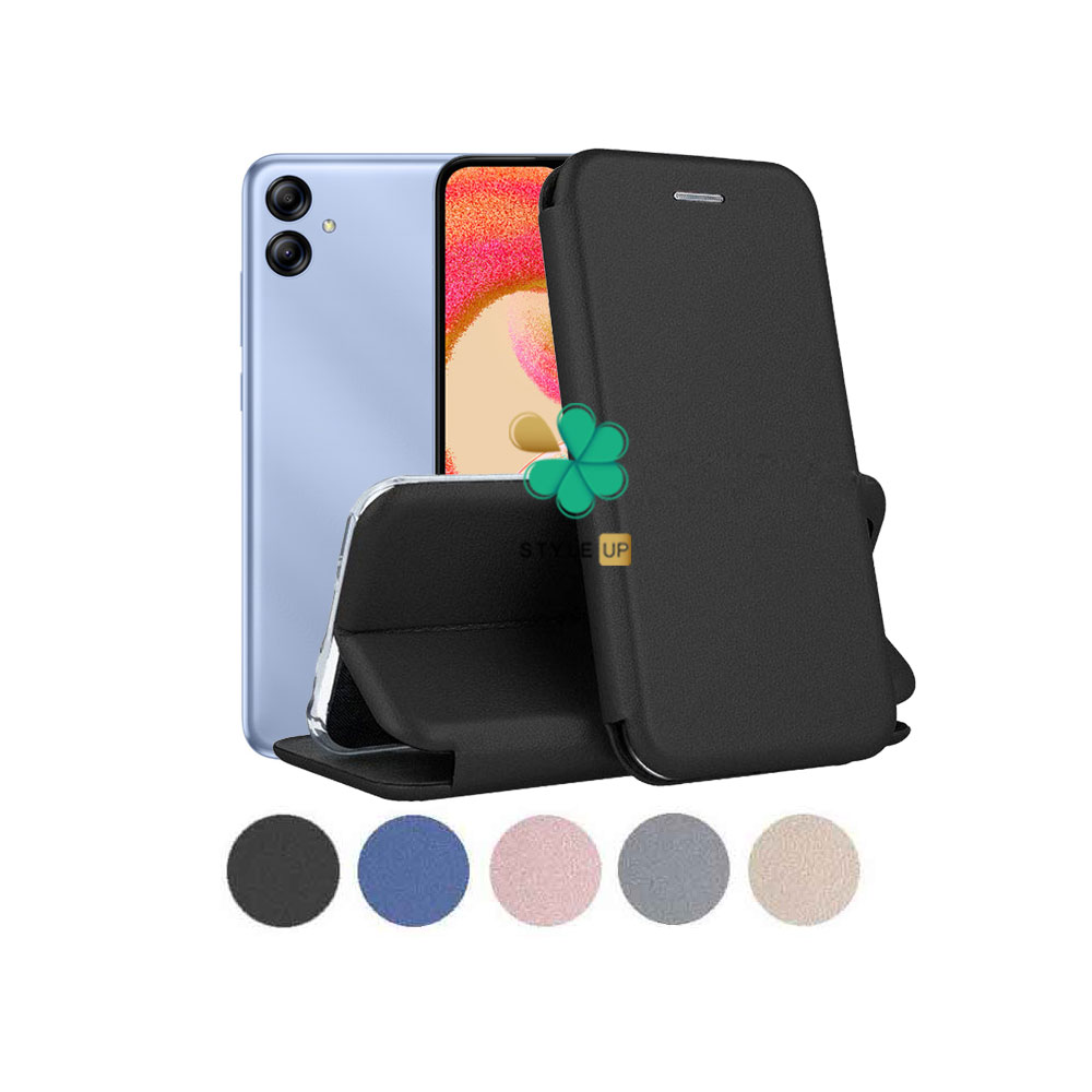 کیف گوشی چرمی کلاسوری مناسب سامسونگ Galaxy A04e