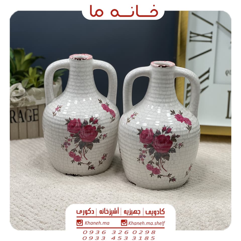 گلدان سرامیکی گلدار مدل g78