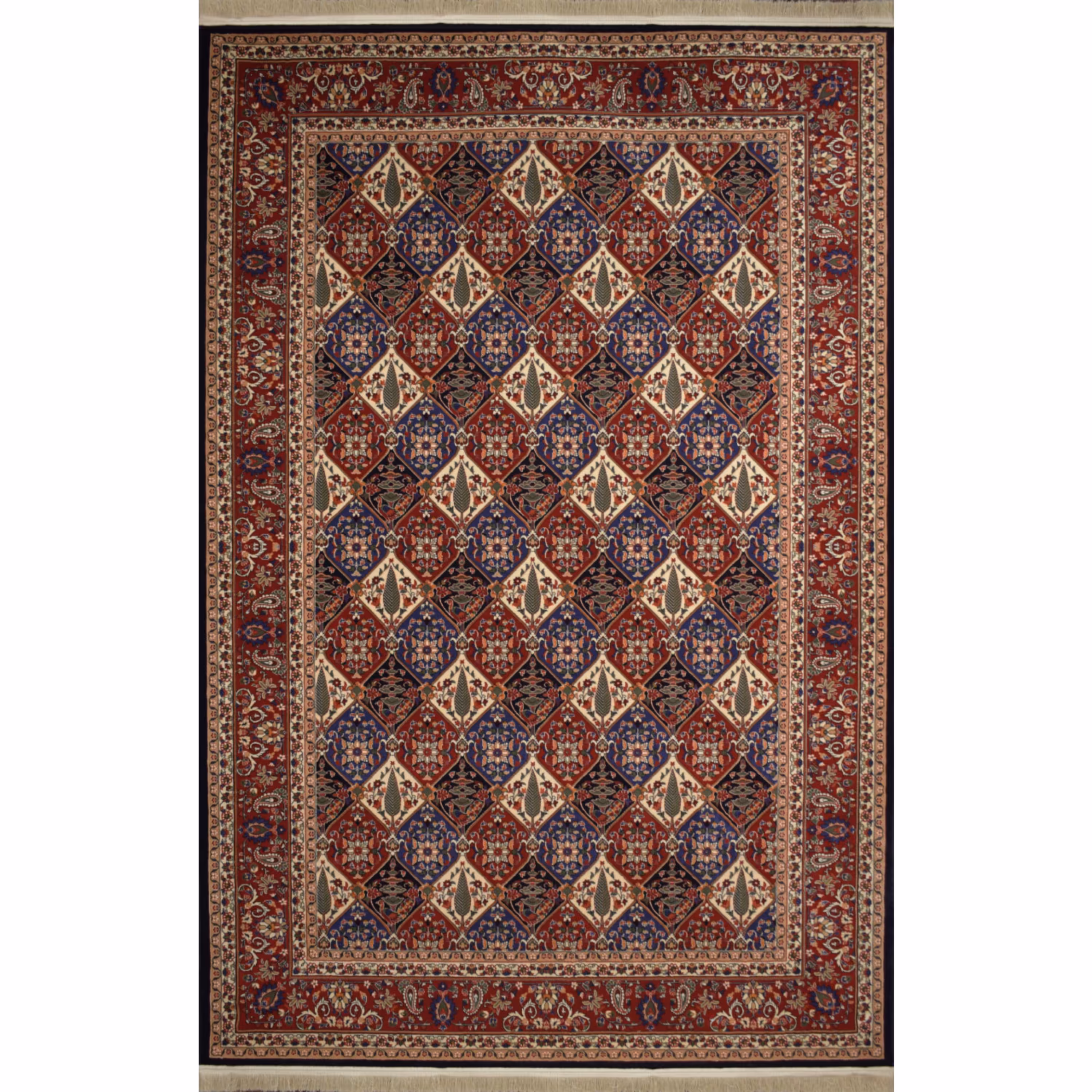 گبه ماشینی افرند زمینه سرمه ای کد 725 (چهار متری)