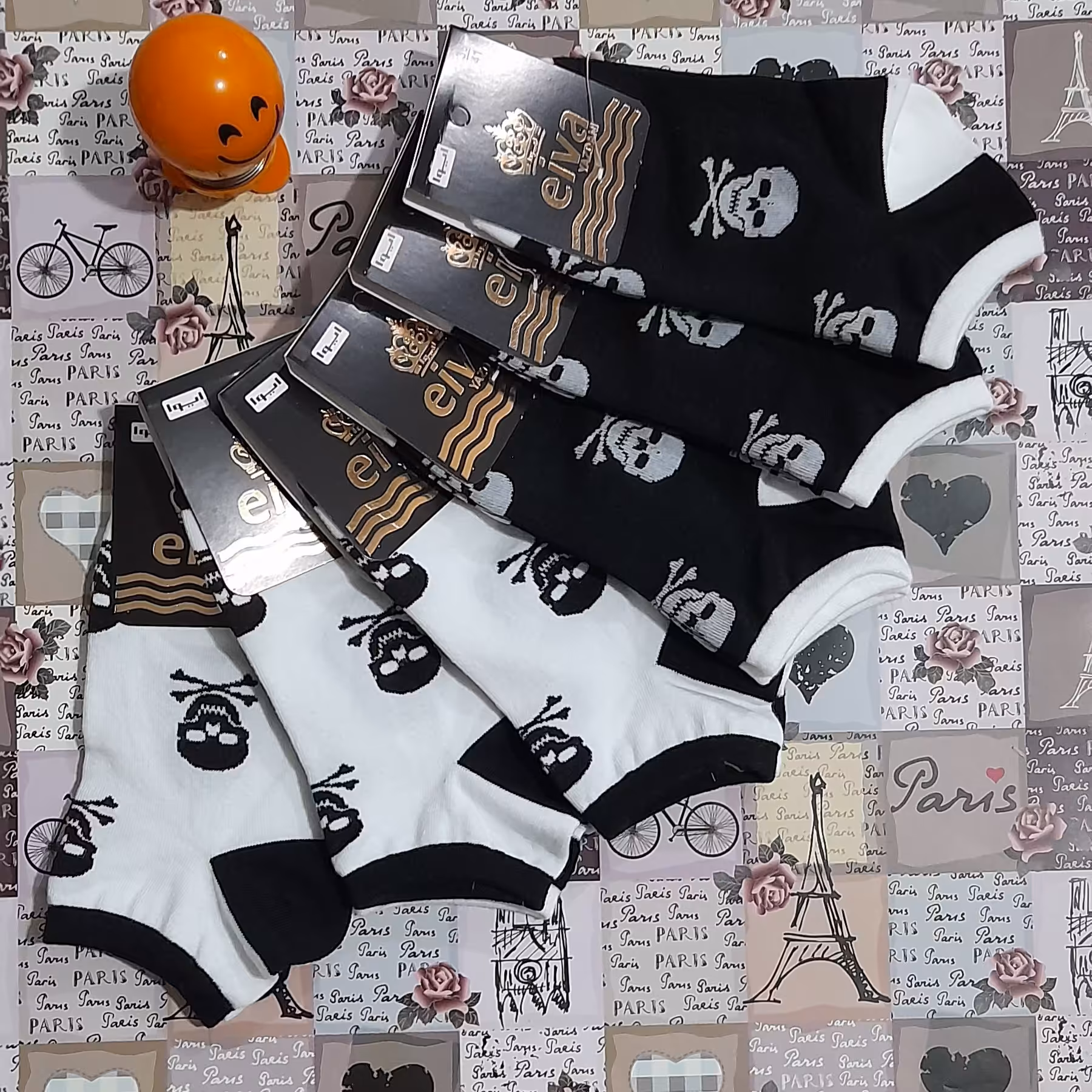 جوراب فانتزی مچی طرح اسکلت