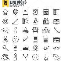 وکتور آیکون آموزشی | گرافیک با طعم تربچه