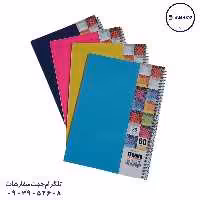 دفتر 80 خطی تکرنگ فنری تکنو