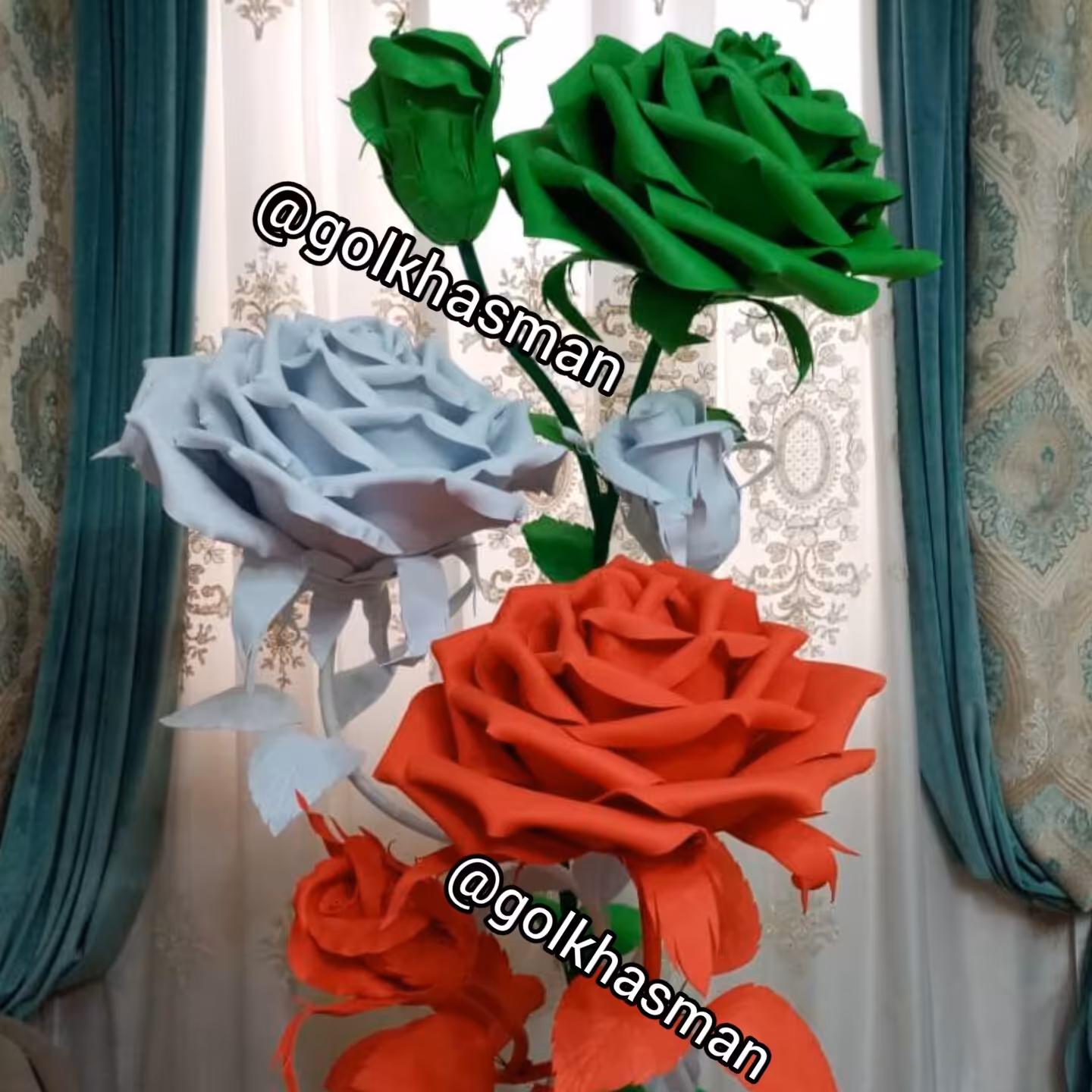 آباژور  چراغدار سه رنگ پرچم ایران 