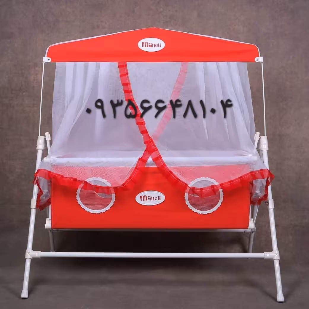 گهواره تاشو مسافرتی دارای توری پشه بند 
