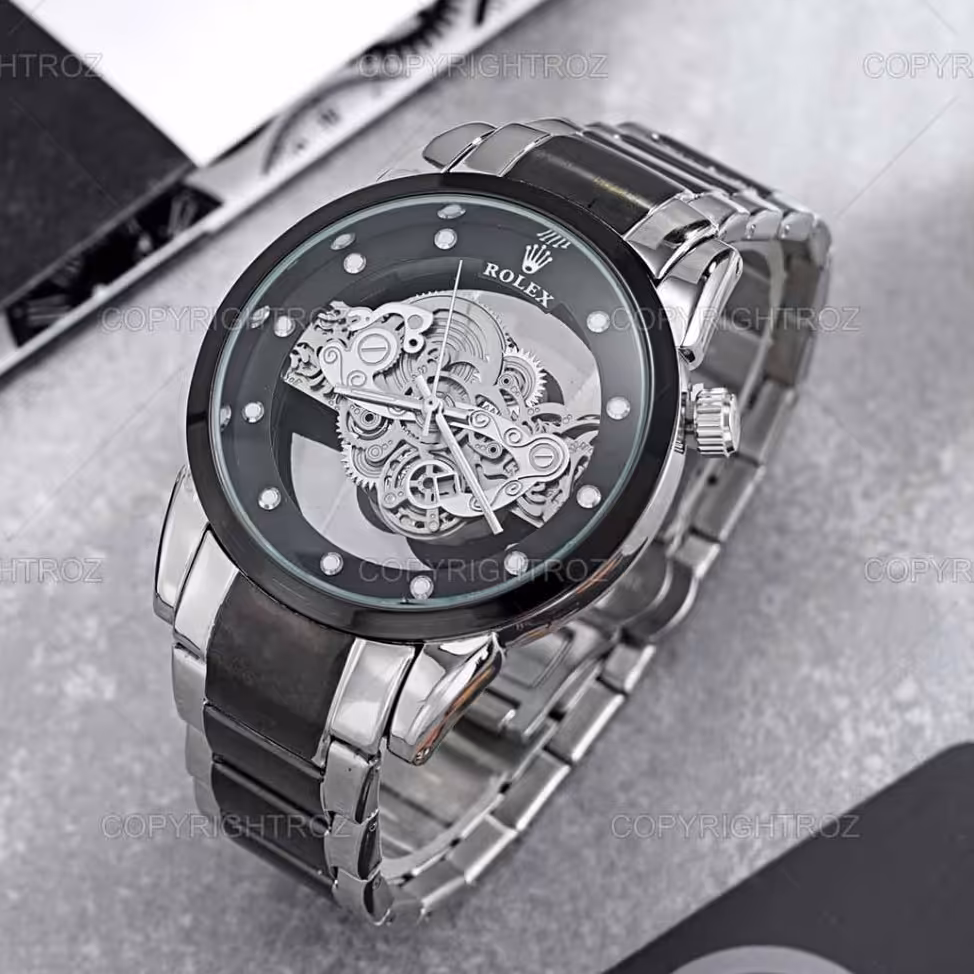 ساعت مچی مردانه رولکس ROLEX صفحه اسکلتون مدل 1737 