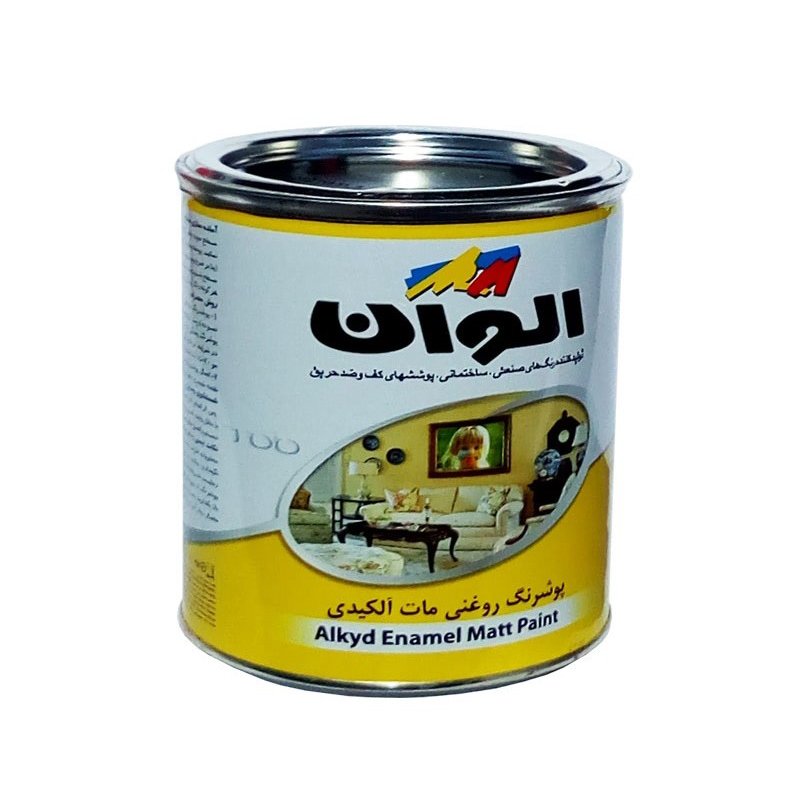 رنگ روغنی مات  آلکیدی سفید الوان کد 100 حجم 1 گالن

