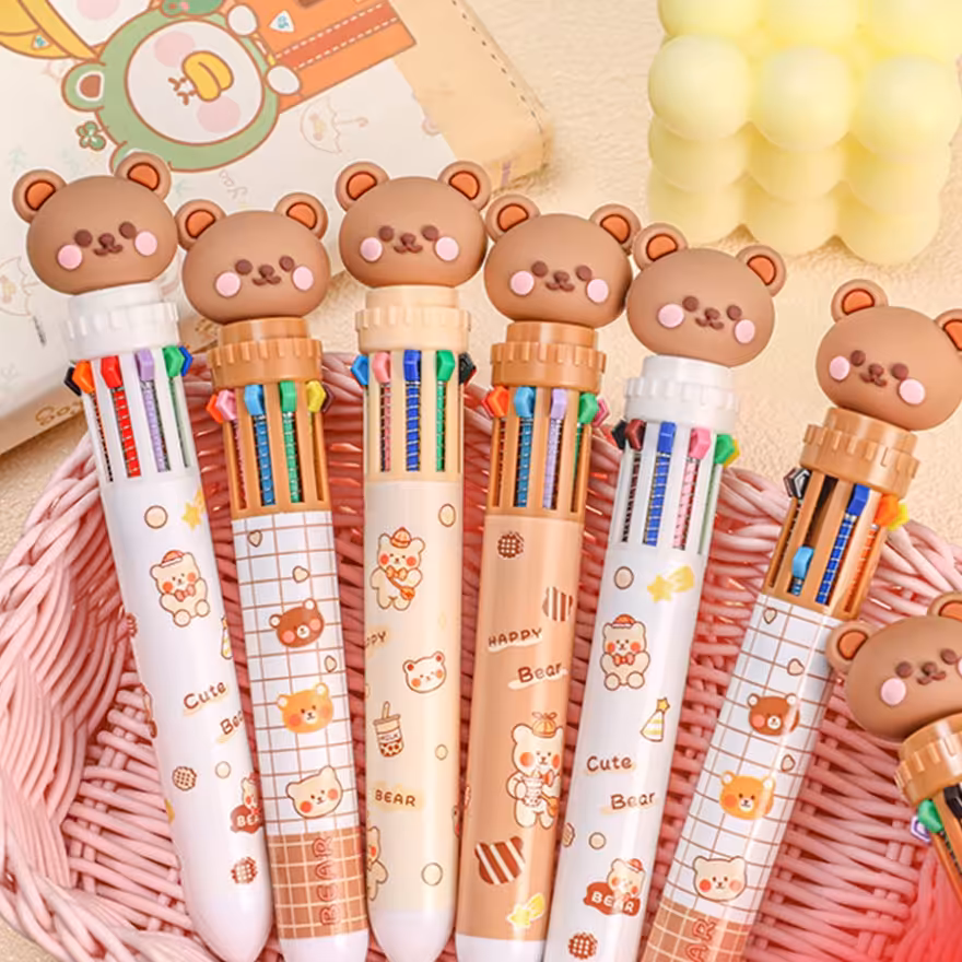 خودکار 10 رنگ طرح خرس