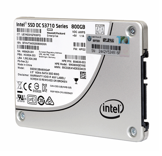 اس اس دی اینترنال اچ پی مدل Write Intensive-2 SATA با ظرفیت 800 گیگابایت