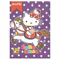 دفتر مشق 100 برگ شفیعی طرح هلو کیتی کد 56