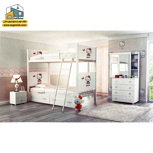 سرویس خواب دو طبقه مدل هلو کیتی کد BTS834
