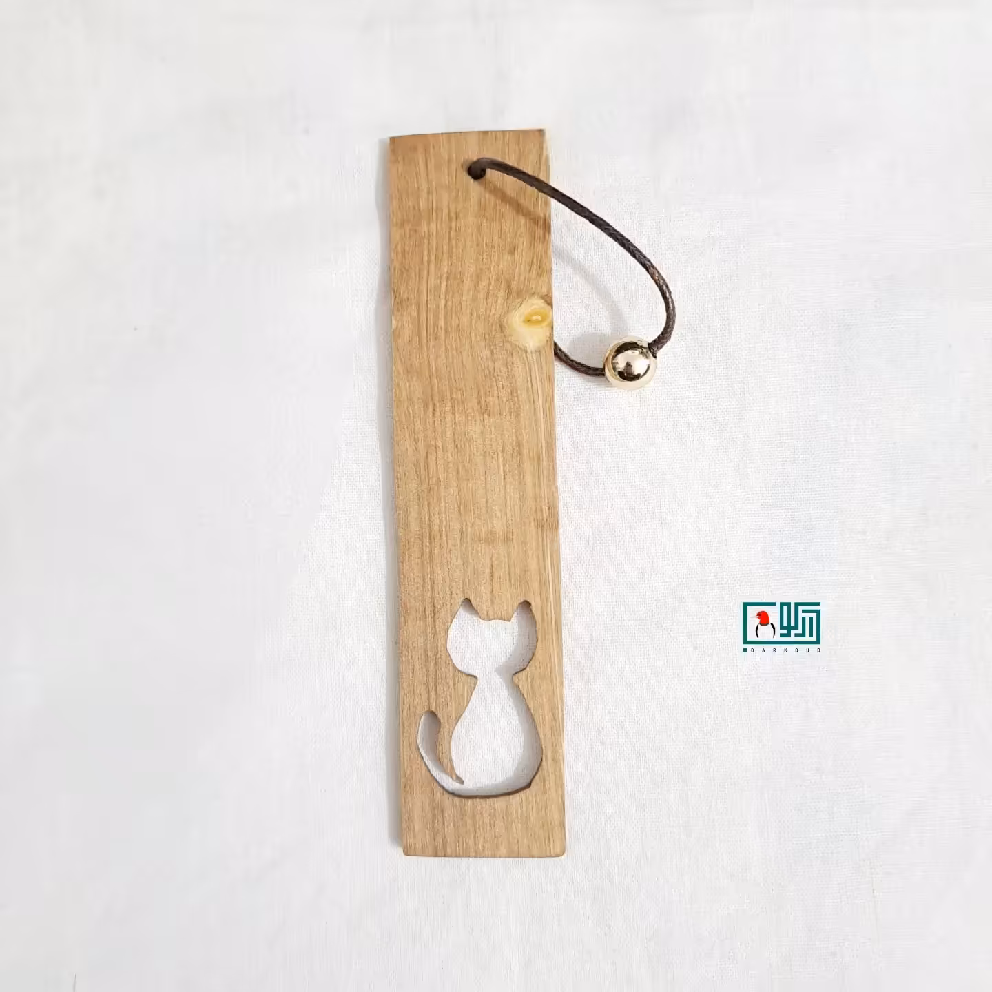 بوک مارک چوبی طرح گربه