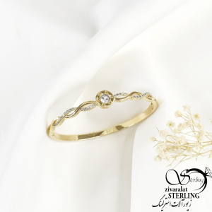 دستبند النگویی تک نگین کد 6780