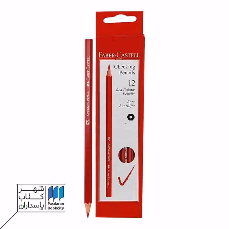 مداد قرمز جعبه 12 تایی فابر کاستل faber castell