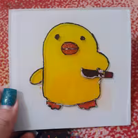 تابلو ویترای طرح جوجه 