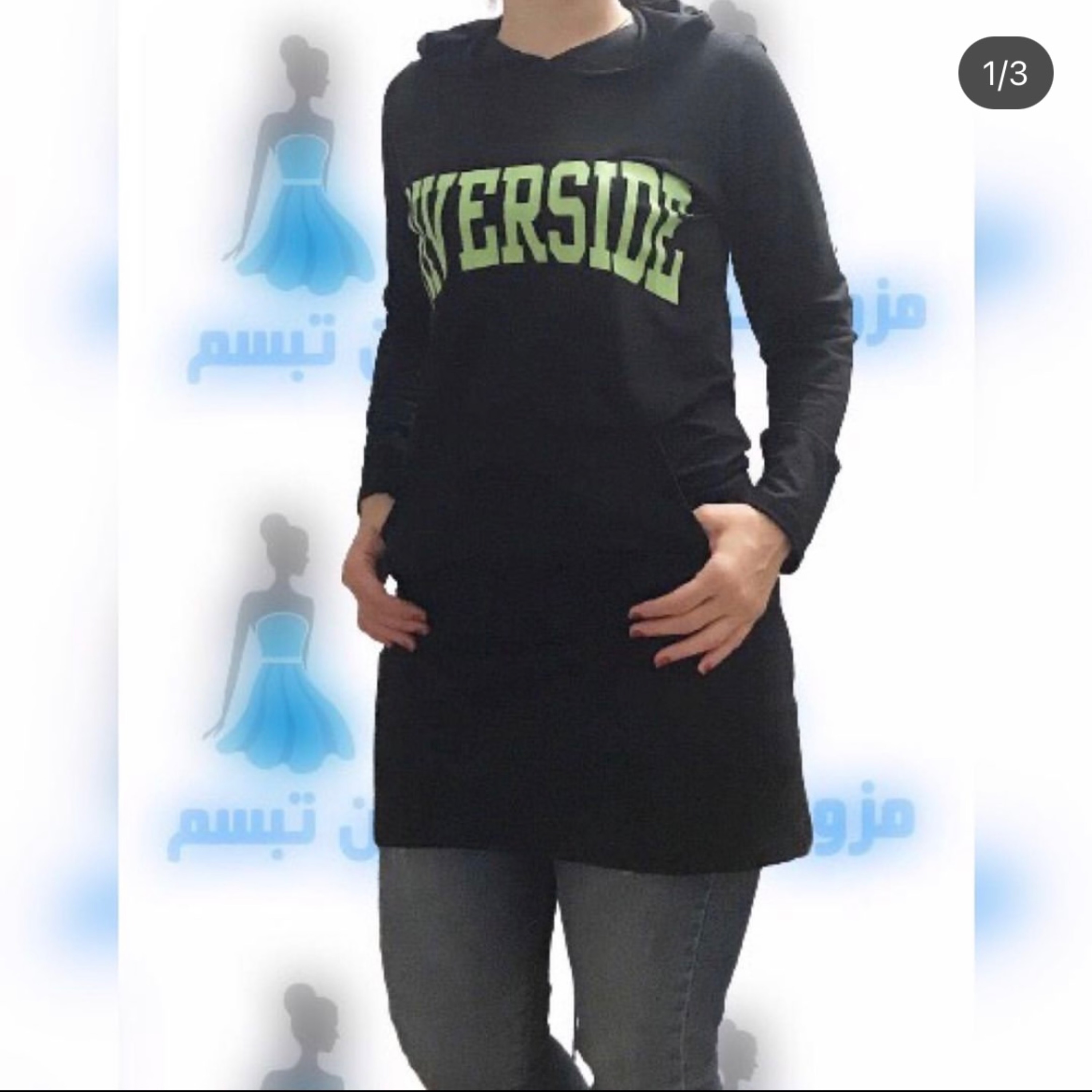 هودی زنانه نخ پنبه مشکی