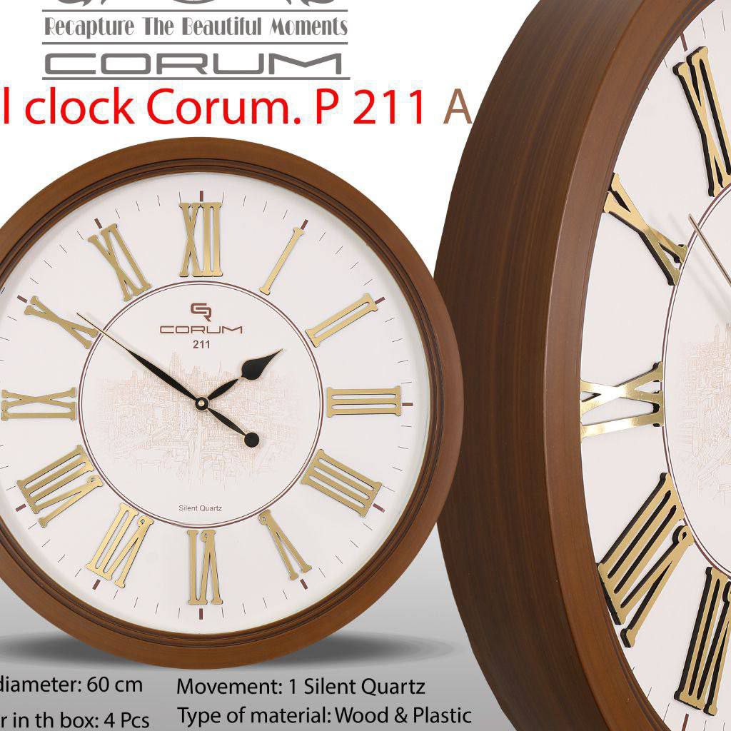 ساعت دیواری کروم 211