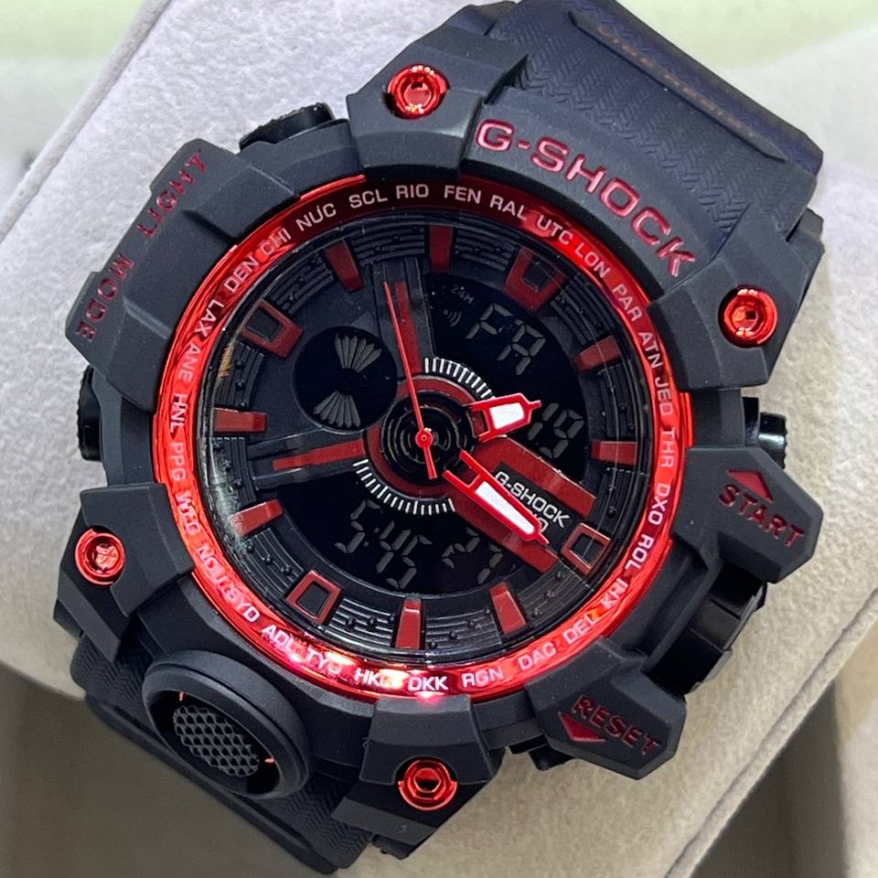 جیشاک کاسیو رنگ مشکی قرمز با جعبه 