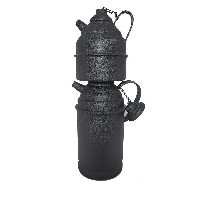 قوری آتشی شامورتی ست 3 لیتری رنگ مشکی نسوز کتری و گداجوش جنس آلومینیوم