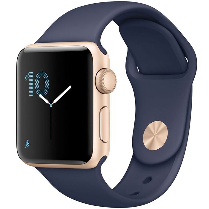 ساعت هوشمند اپل واچ سری 1 مدل 38mm Gold Aluminum Case with Midnight Blue Sport Band