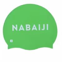 کلاه شنای  نابایجی مدل 2023- سیلیکونی فری سایز -سبز طرح نابایجی-دکتلون فرانسه