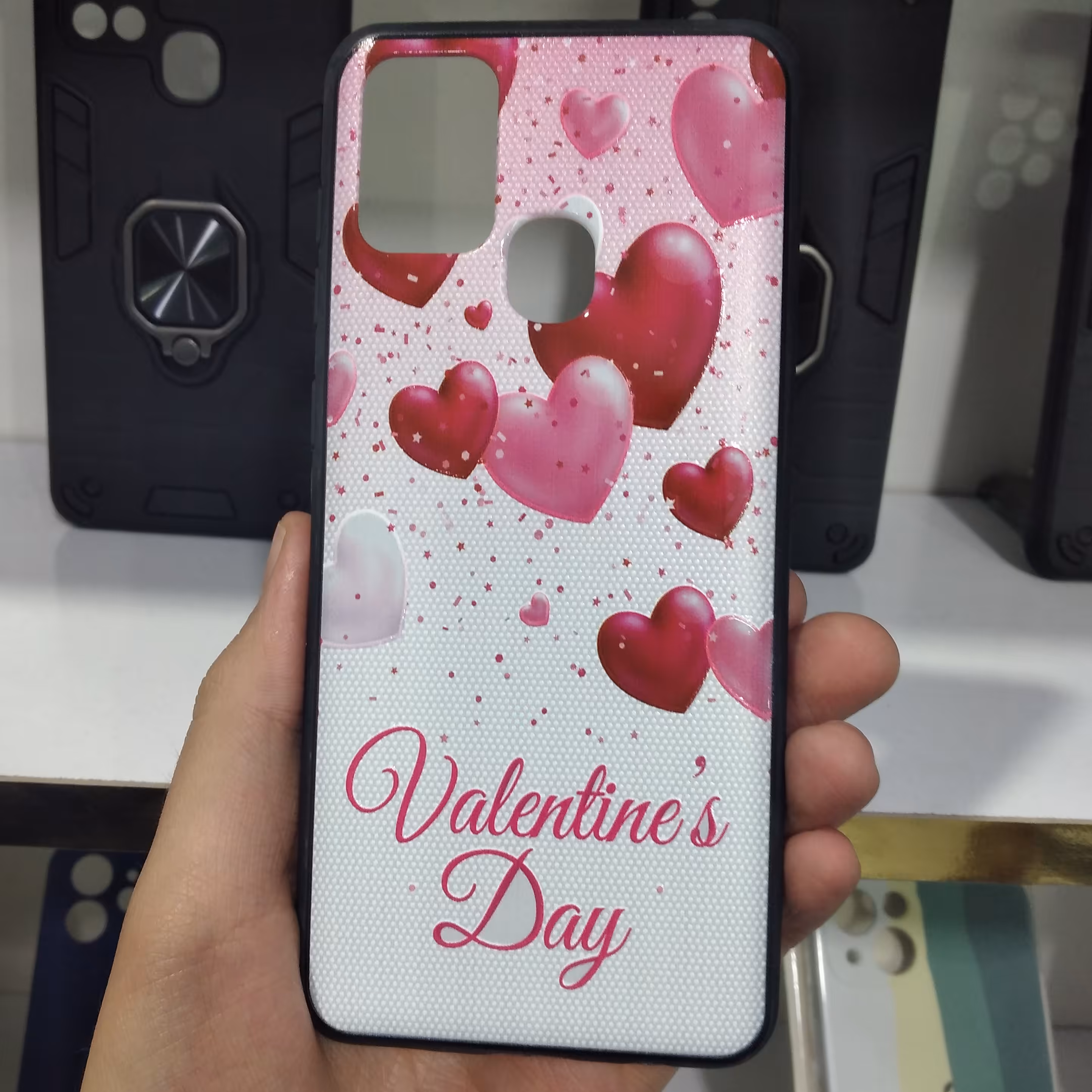 قاب گوشی سامسونگ A21S  دخترانه طرح قلب