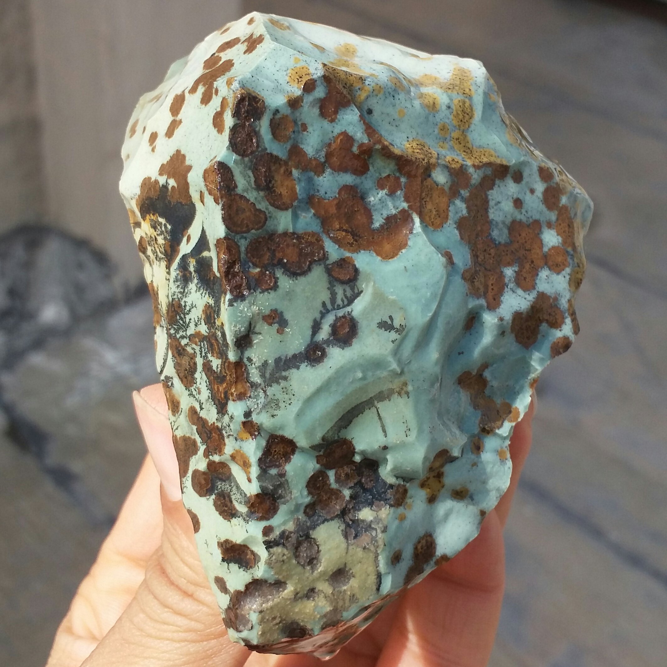 سنگ راف وارداتی جاسپر اقیانوسی شجردار خالخالی  100 در 100 طبیعی شاهکار خلقت با قابلیت ساخت چندین نگین دیدنی کد 9642