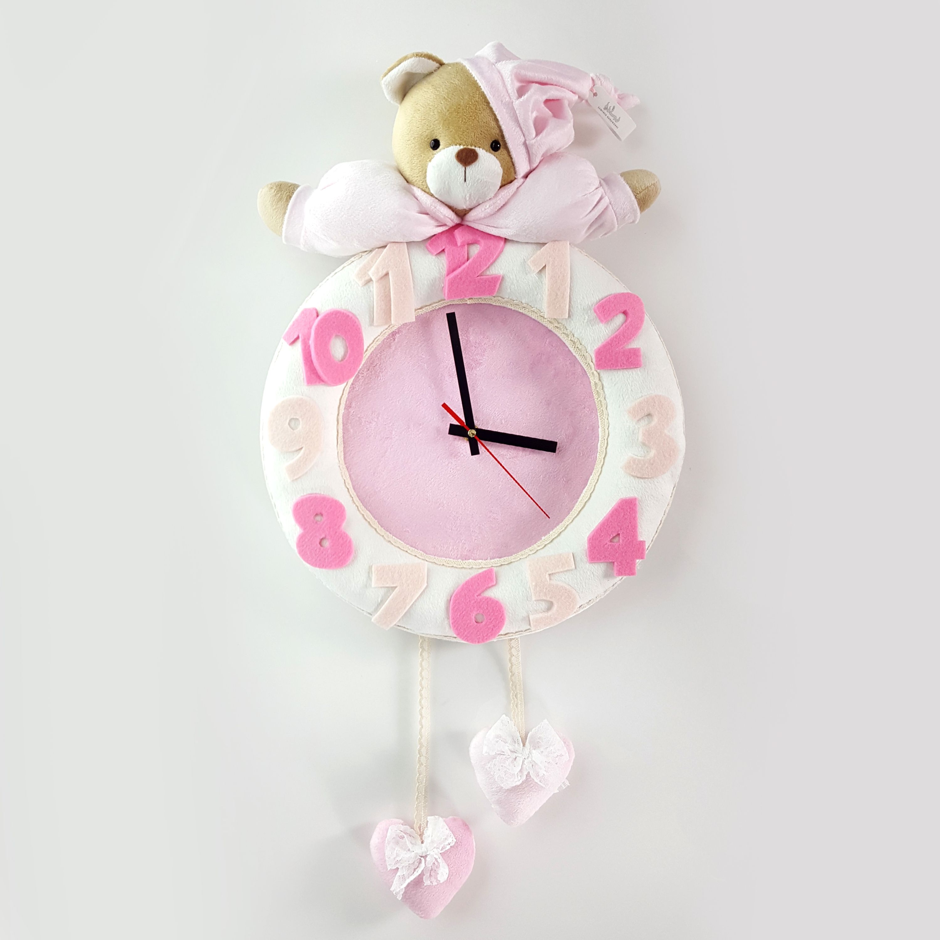 ساعت دیواری کودک نی نی سیس مدل خرس نانان کد W-N-P