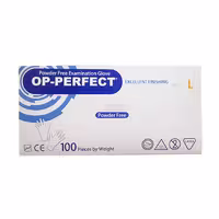 دستکش لاتکس OP-PERFECT سایز L بدون پودر 100 عددی