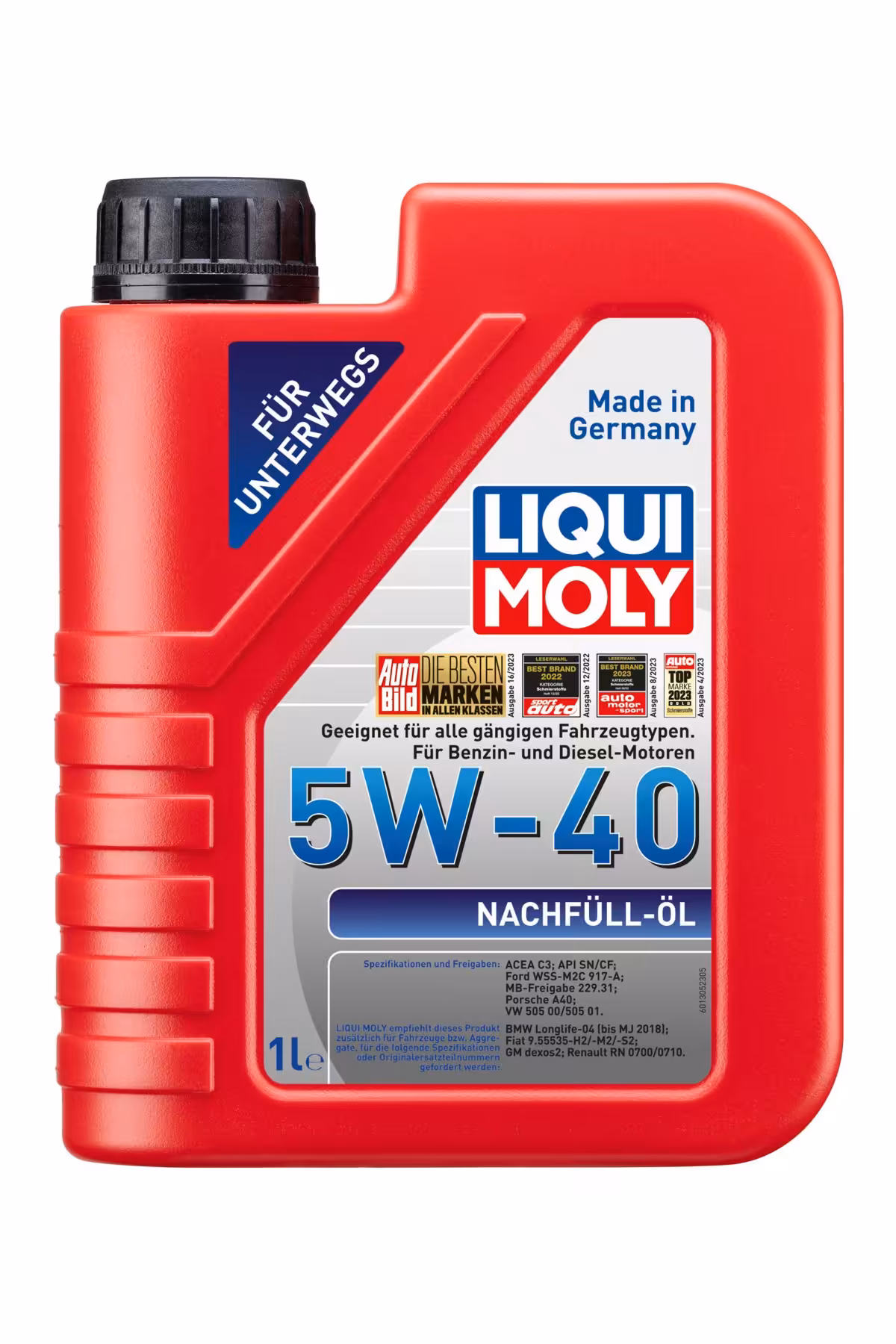 روغن و مکمل موتور بالا به 5W 40 | پر کردن 1 لیتر Liqui Moly