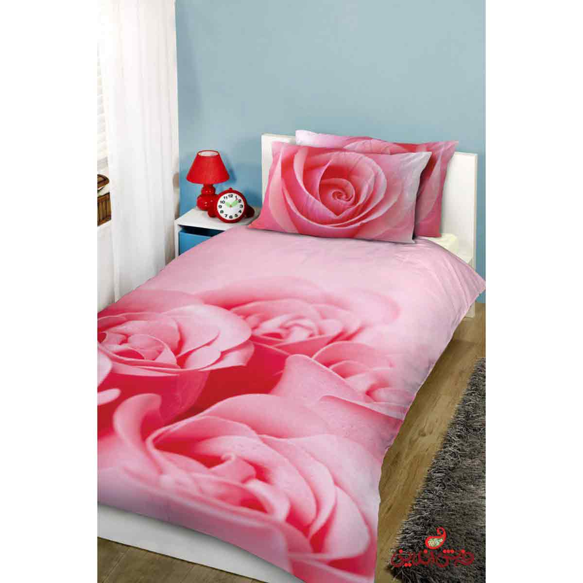 روتختی طرح گل های صورتی  کد 2368