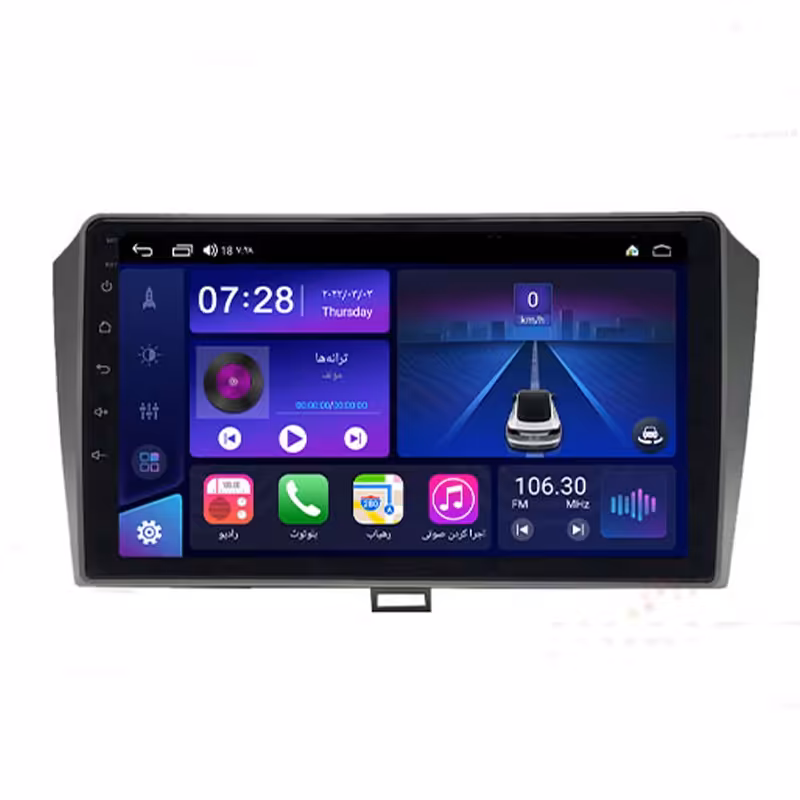 مانیتور خودرو اندروید مناسب جک j5 جی5  رم 4 حافظه 64 برند اینفینیتی  با فریم، مشخصات اصلی و قابل تست با CPU Z