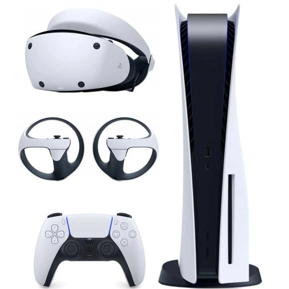 مجموعه کنسول بازی سونی مدل PlayStation 5 Drive ظرفیت 825 گیگابایت به همراه هدست واقعیت مجازی vr2