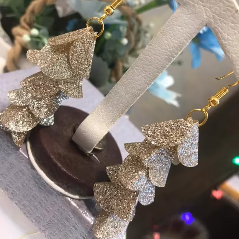 گوشواره پولکی آویز