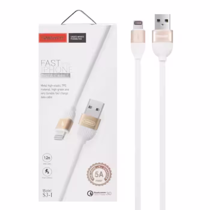 کابل تبدیل USB به لایتنینگ ترانیو مدل S3-I طول 1.2 متر