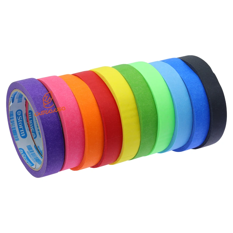 قیمت و خرید چسب کاغذی 2 سانت رنگی 18 یارد 167 استورم STORM