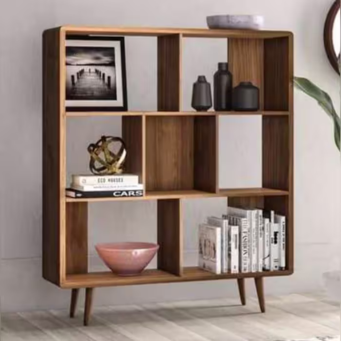 قفسه کتاب و دکوری چوبی کد B14 (مستقیم از تولیدکننده) ارسال با باربری رایگلن