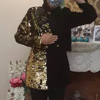 کت زنانه مجلسی شیک با ترکیب کرپ باربی و پولکی مجلسی ماه پسند