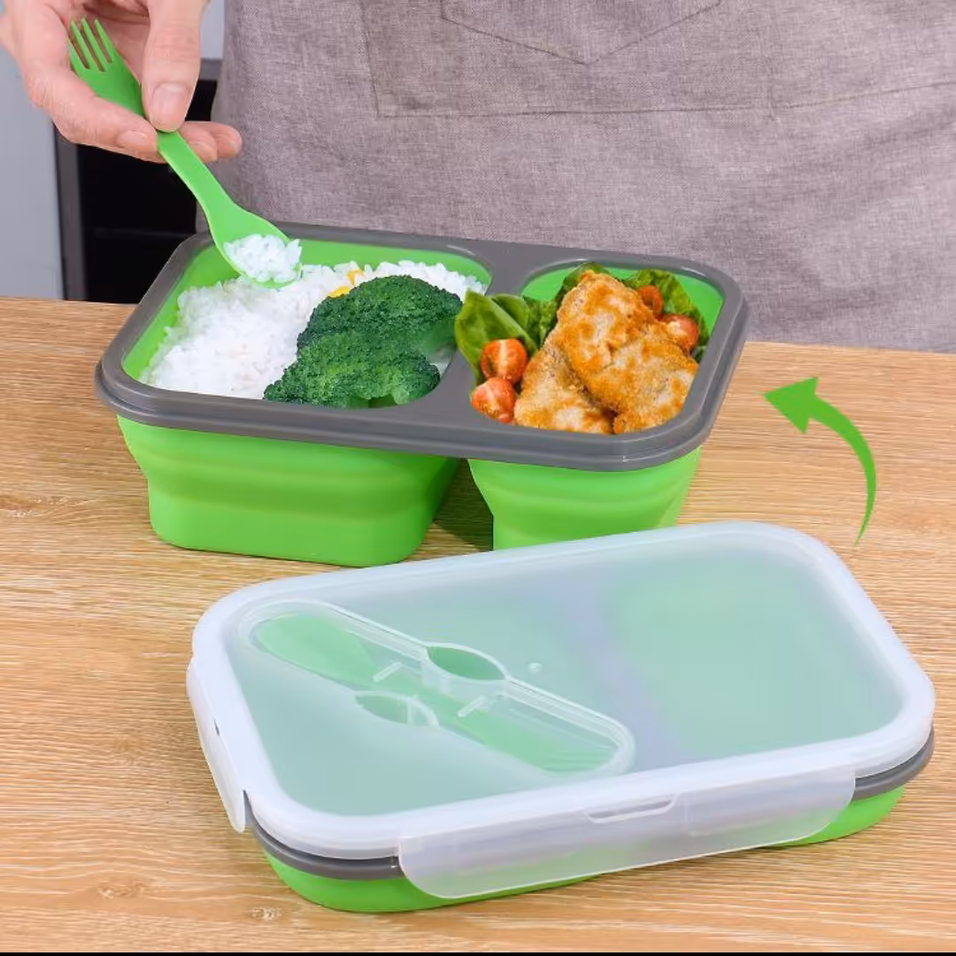 ظرف غذا سیلیکونی تاشو کمپینگ 