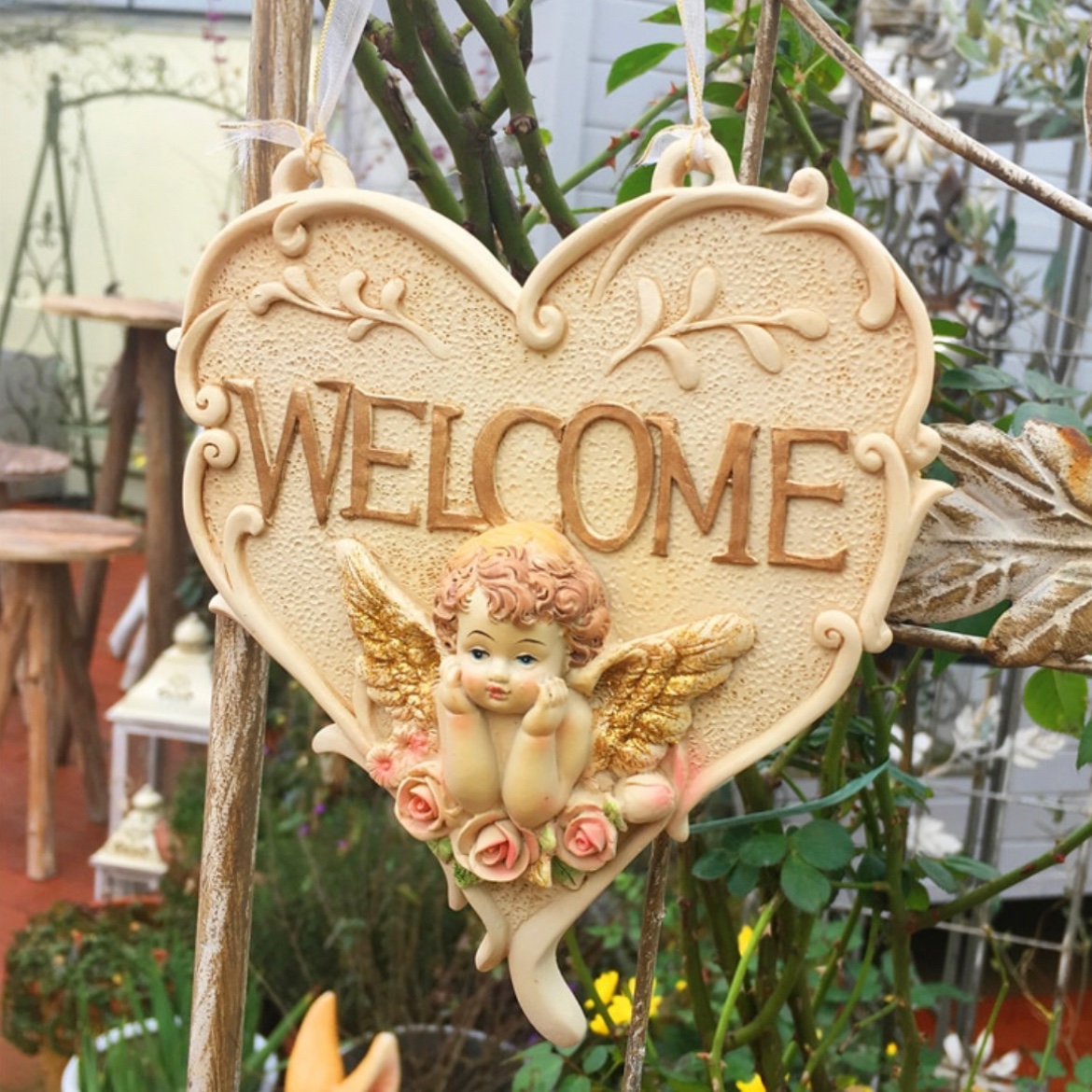 آویز  دیواری خانه سفید مدل فرشته