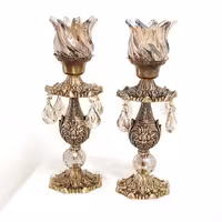 شمعدان مدل شاه رز رنگ آنتیک 