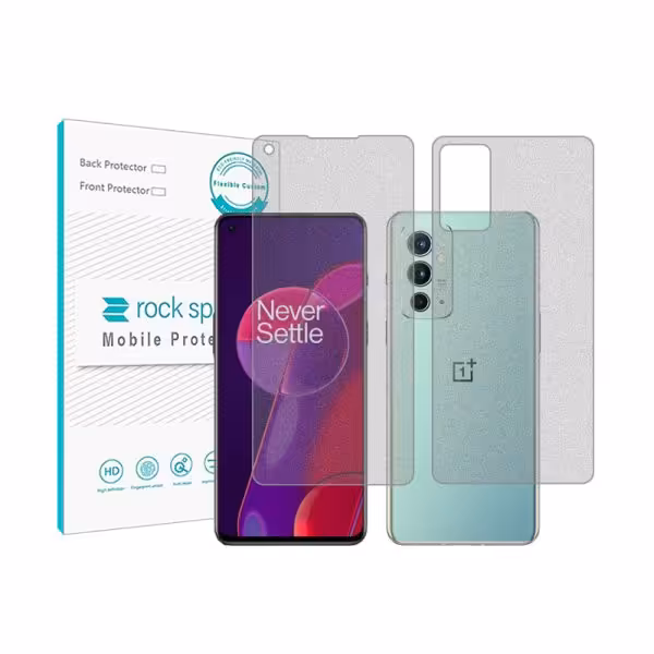 گلس صفحه نمایش و پشت گوشی وان پلاس 9RT مدل نانو هیدروژل مات برند راک اسپیس کدss